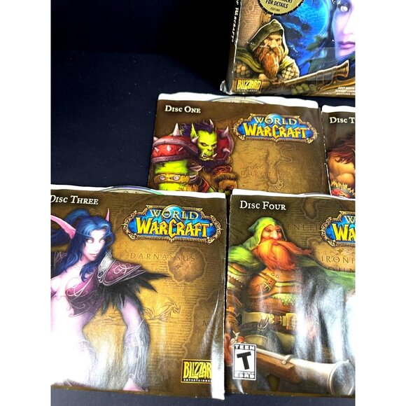World Of Warcraft PC Game 5-Disc Set Blizzard Entertainment With Box & Guest Pas - Picture 2 of 5